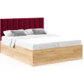 Postel Grenada se zvedacím roštem Paris vínová/dub craft