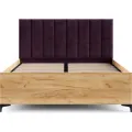 Postel Sierra se zvedacím roštem Paris fialová/dub craft