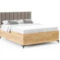 Postel Sierra se zvedacím roštem Paris šedo-hnědá/dub craft