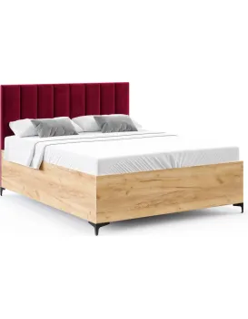 Postel Sierra se zvedacím roštem Paris vínová/dub craft
