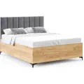 Postel Sierra se zvedacím roštem Paris šedá/dub craft