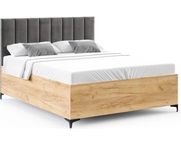 Postel Sierra se zvedacím roštem Paris antracit/dub craft