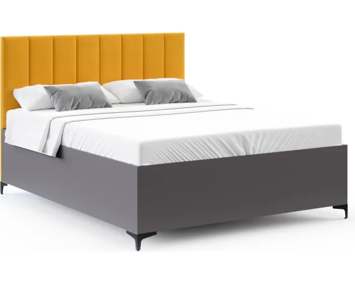 Postel Sierra se zvedacím roštem Paris hořčicově žlutá/šedá