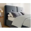 Čalouněná postel Bedretto se zvedacím roštem bouclé Cleo tmavě modrá