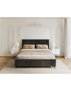 Čalouněná postel Elegante se zvedacím roštem Paris antracit
