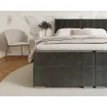 Dvoulůžková boxspringová postel Lincoln se zvedacím roštem Trinity grafitově šedá