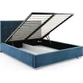 Čalouněná postel Lucerna se zvedacím roštem Paris námořnická modrá