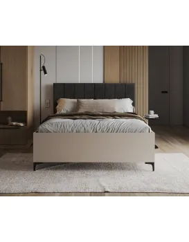 Postel Sierra se zvedacím roštem Trinity černá/kašmír