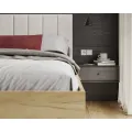 Postel Sierra se zvedacím roštem Trinity bílá/dub craft