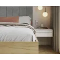 Postel Sierra se zvedacím roštem Trinity šedá/dub craft