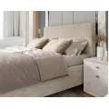 Čalouněná postel Line Plus se zvedacím roštem Nano Velvet písková