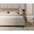 Čalouněná postel Line Plus se zvedacím roštem Nano Velvet latte