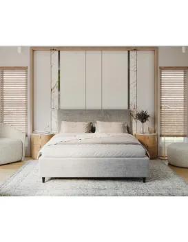 Čalouněná postel Line Plus se zvedacím roštem Nano Velvet šedá