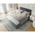 Čalouněná postel Line Plus se zvedacím roštem Nano Velvet modrá