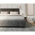 Čalouněná postel Line Plus se zvedacím roštem Nano Velvet grafitově šedá