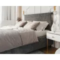 Čalouněná postel Line Plus se zvedacím roštem Nano Velvet grafitově šedá
