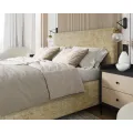 Čalouněná postel Line Plus se zvedacím roštem Nano Velvet světle olivová