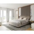 Čalouněná postel Line Plus se zvedacím roštem Nano Velvet taupe