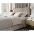 Čalouněná postel Line Plus se zvedacím roštem Nano Velvet taupe