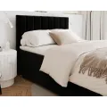 Dvoulůžková boxspringová postel Lincoln se zvedacím roštem Paris černá