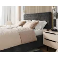 Čalouněná postel Line Plus se zvedacím roštem Nano Velvet černá