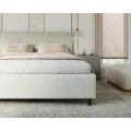 Čalouněná postel Line Plus se zvedacím roštem Nano Velvet světle šalvějová