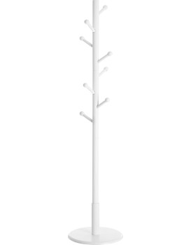 Výškově nastavitelný předsíňový věšák Vasagle Astra 171,8 cm z masivu bílý