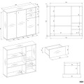 Komoda Fran 120 cm bílá