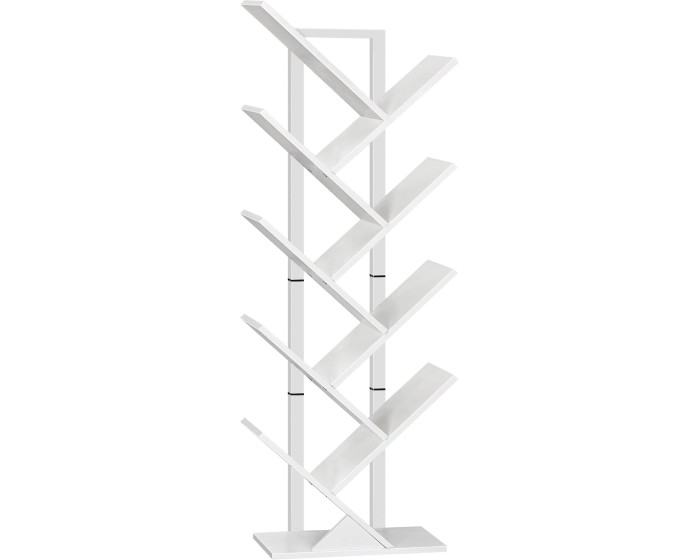 Stromová knihovna Vasagle Mergo 116 cm bílá