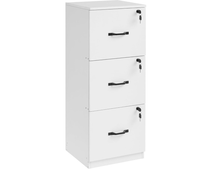 Vysoký kancelářský kontejner Vasagle Oli 41 cm bílý
