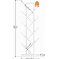 Stromová knihovna s LED osvětlením Vasagle Mergo 116 cm bílá