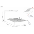 Dvoulůžková postel Lumia Bluvel 160x200 béžová