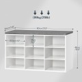 Botník Vasagle Endersen 80 cm bílý/šedý