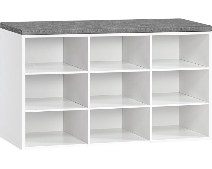 Botník Vasagle Endersen 80 cm bílý/šedý