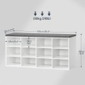 Botník Vasagle Endersen 100 cm bílý/šedý