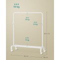 Pojízdný stojan na oblečení Vron 102 cm bílý