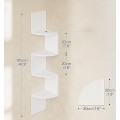 Sada 2 ks nástěnných rohových polic Vasagle Claire 105 cm bílá