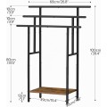 Stojan na ručníky Vasagle Menry 68 cm černý/hnědý