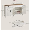 Komoda Vasagle Kimi 140 cm krémová