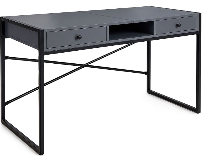 Psací stůl Elonis 123 cm grafit/černý