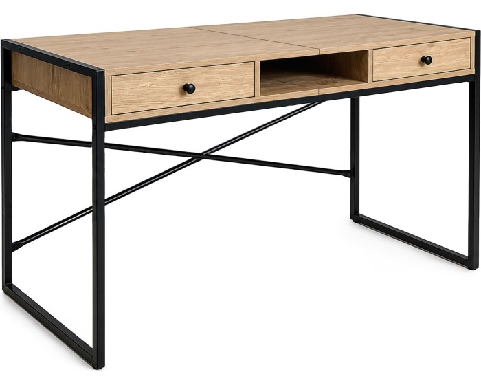Psací stůl Elonis 123 cm dub Artisan/černý