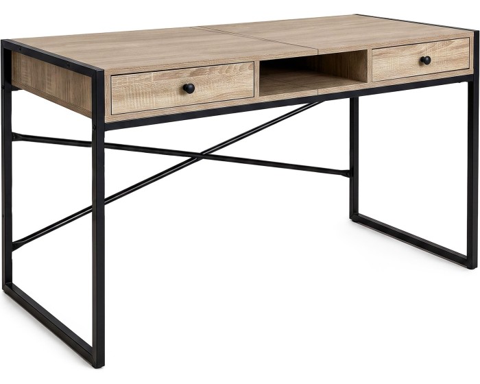 Psací stůl Elonis 123 cm dub Sonoma/černý