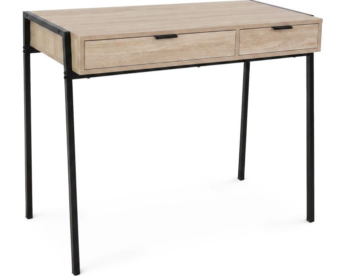 Psací stůl Zentia 100 cm černý/dub Sonoma