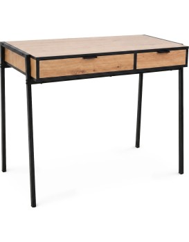 Psací stůl Zentia 100 cm černý/dub Craft