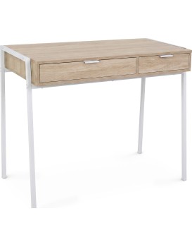 Psací stůl Zentia 100 cm bílý/dub Sonoma