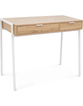 Psací stůl Zentia 100 cm bílý/dub Artisan