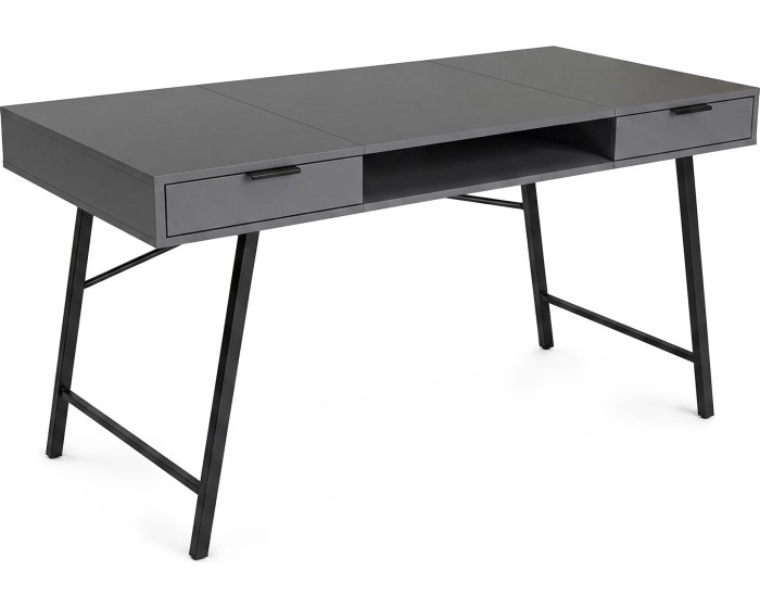 Psací stůl Arden 120 cm grafit/černý