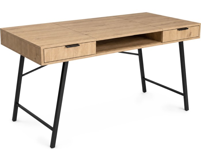 Psací stůl Arden 120 cm černý/dub Artisan
