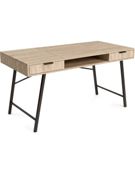 Psací stůl Arden 120 cm černý/dub Sonoma