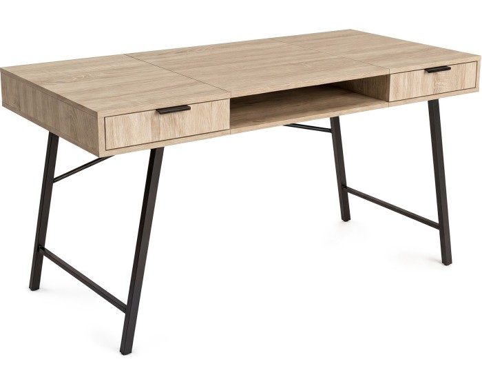 Psací stůl Arden 120 cm černý/dub Sonoma